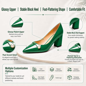Produzione di <span class=keywords><strong>Scarpe</strong></span> con Tacco in 100% Vera Pelle Taglie Forti da <span class=keywords><strong>Donna</strong></span> <span class=keywords><strong>Scarpe</strong></span> con Tacco Alto all'Ingrosso - Product Image 2