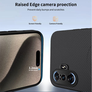 Custodia Posteriore Magnetica in Pelle con Texture Fibra di Carbonio Opaca per Xiaomi <span class=keywords><strong>Redmi</strong></span> <span class=keywords><strong>K40</strong></span> Gaming 5G, Compatibile con Ricarica Wireless - Product Image 4