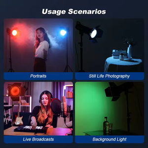 Réflecteur de studio photo KAZHI en métal, type porte de grange, grille nid d'abeille, avec 4 filtres gel de couleur, 18 cm/7 pouces, pour micro/<span class=keywords><strong>macro</strong></span> - Product Image 6