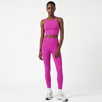 Ensemble de fitness sans couture taille haute 2 pièces pour femme – Tenue de sport et yoga