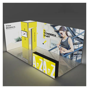 Cabina portátil de alta calidad 10x10, diseño Modular, marco de aluminio de fácil construcción, cajas de luz publicitarias de tela de tensión SEG - Product Image 4