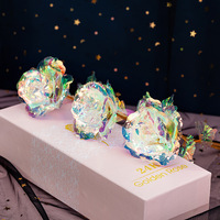 Meilleure qualité Galaxy Rose Flower avec lumière LED Cadeau de la Saint-Valentin