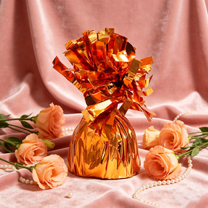 Decoraciones de Globos de Plástico de 12 Piezas con Diseño de Peso Naranja para Fiestas Infantiles - Reutilizables para Uso en Interiores - Product Image 5