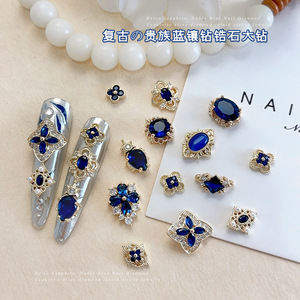 Y24 <span class=keywords><strong>Ying</strong></span> Meng Designer Bling Bling Nail Charms Fiori Oro Gemme Zirconi Metallo 3D Flat Back Lusso - Product Image 5
