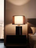 Lampe de table filaire en bois massif et PVC, style Wabi-sabi, avec sculpture sur bois, pour bureau, chambre et hôtel