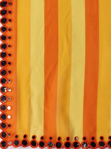 Sari indien traditionnel en georgette avec imprimé multicolore pour femme, coupe classique, longueur au sol, idéal pour un usage quotidien - Product Image 6