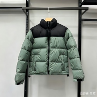 Veste d'hiver en duvet coupe-vent, imperméable et chaude pour homme et femme, avec col montant et cordon de serrage à la taille