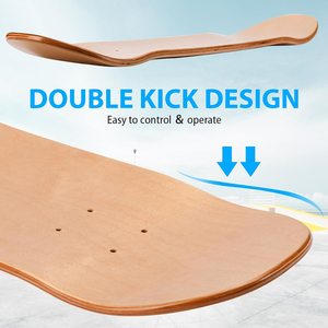 Planche de <span class=keywords><strong>skateboard</strong></span> vierge en bois d'érable 7 plis, 31*8 pouces, personnalisable, double rocker, OEM - Product Image 3
