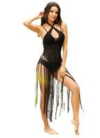 Nouvelle Robe de Plage Sexy pour Femme, Creuse, à Enrouler, avec Franges et Crochet