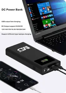 Power Bank daya kapasitas tinggi 20000mAh, 2dc dan port pengisian daya USB, pengisi daya baterai Lithium eksternal portabel untuk notebook laptop