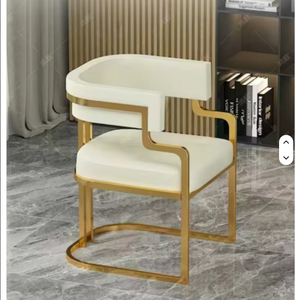 Silla de Comedor de Lujo, Silla de Sofá Mahjong para Oficina de Ventas de Hotel, Salón de Belleza, Silla de Maquillaje para Clientes de Salón de Uñas - Product Image 1
