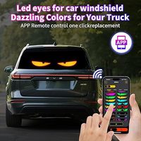 Panneaux LED matriciels flexibles pour voiture 5V/2A programmables avec contrôle par application, design personnalisé, yeux de démon, écran LED publicitaire pour camion