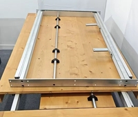 Glissières de table extensible AODELI en aluminium robustes, capacité 150 kg, rail de glissière lisse pour quincaillerie de meubles de salle à manger