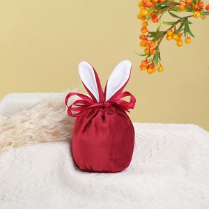 Caja de Regalo de Terciopelo Creativa con Orejas de Conejo de Pascua para Dulces, Ideal para Fiestas y Eventos Festivos - Product Image 5