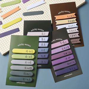 X1030-1 Bloc-notes autocollant en papier série dégradé de 120 pièces/paquet, étiquettes adhésives pour enfants, école, bureau, bloc-notes réutilisable - Product Image 2