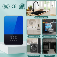 Chauffe-eau électrique instantané mural de haute qualité en acier inoxydable avec bouton tactile IPX4 3 pour hôtel