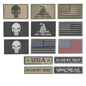 퍼니셔 스타 스트립 플래그 자수 3D 택티컬 배지 해골 뱀 모랄 패치 (크로스 보더 가즈덴 차이나) - Product Image 1