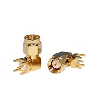 Connecteur coaxial SMA-JWE à faible perte de signal haute performance, connecteur mâle SMA coudé, connecteur PCB