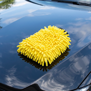 Gants <span class=keywords><strong>de</strong></span> <span class=keywords><strong>lavage</strong></span> <span class=keywords><strong>de</strong></span> voiture en microfibre <span class=keywords><strong>de</strong></span> qualité supérieure, personnalisés, en chenille, 18cm*25cm DuoLaFu - Product Image 1