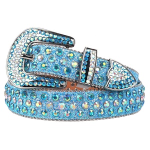 <span class=keywords><strong>Ceinture</strong></span> tendance Bling Bling avec diamants pour hommes et femmes, grande <span class=keywords><strong>boucle</strong></span>, <span class=keywords><strong>ceinture</strong></span> en cristal coloré avec strass pour garçons et filles - Product Image 3
