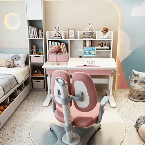 Mesa de <span class=keywords><strong>Estudio</strong></span> Ergonómica de Madera de Caucho para Bebés y Niños, Diseño Moderno y Minimalista, Uso en Múltiples Escenarios - Product Image 4