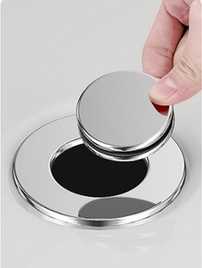 Press Type Washbasin Leak <strong>Plug</strong> Filter Screen Bounce Core <strong>Sink</strong> Anti Hair Clogging Odor Vent Floor Drain Bathroom Accessory - Product Image 3