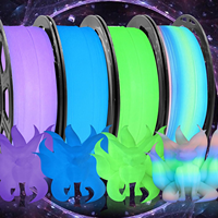 Filament d'imprimante 3D arc-en-ciel qui brille dans le noir, filament PLA lumineux, 1,75 mm, filament d'impression 3D compatible avec la plupart des imprimantes FDM, 1 kg (2,2 lb)
