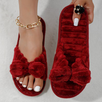Vente en gros de pantoufles en fourrure de haute qualité pour femmes, pantoufles en peluche mignonnes pour femmes, pantoufles en fourrure chaudes pour l'hiver