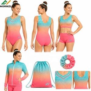 <span class=keywords><strong>Justaucorps</strong></span> de compétition de gymnastique Normzl, veste d'échauffement tout-en-un, vêtements d'entraînement, sac de rangement, chouchous <span class=keywords><strong>pour</strong></span> cheveux <span class=keywords><strong>pour</strong></span> clubs de gymnastique et de danse - Product Image 1