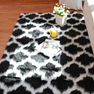 Alfombras nórdicas antideslizantes de polietileno de piel sintética y alfombras hechas a mano esponjosas de pared a pared alfombras para el hogar - Product Image 2