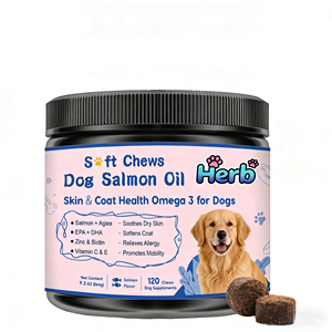 Suplementos Masticables de Aceite de Pescado Omega 3 6 9 de Marca Propia, Ricos en EPA y DHA, Vitaminas C y E, Alivio de Alergias, Salud para Perros y Gatos con Pérdida de Pelo - Product Image 1