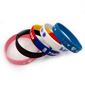 Customized Advertisement Silicone Rubber Wristband <b>Bangle</b> Bracelet Manufacturer of Silicone Bracelet Wristband Advertisement - Product Image 1