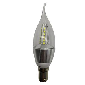 Ampoule LED argentée pour candélabre E27/<span class=keywords><strong>E14</strong></span>, lumière blanche du jour, ampoules pour lustre, haut <span class=keywords><strong>lumen</strong></span>, économie d'énergie, garantie de 2 ans, certifiée CE RoHS - Product Image 1