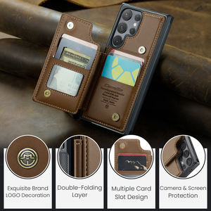 <span class=keywords><strong>CaseMe</strong></span> pour <span class=keywords><strong>Samsung</strong></span> S25 S24 S23 <span class=keywords><strong>S22</strong></span> S21 S20 FE Ultra Plus A36 A17 A16 TPU Soft Flip Card Slot Cash Bag Housse de téléphone en cuir - Product Image 6