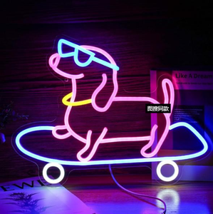 Letreros de luz de neón personalizables <span class=keywords><strong>para</strong></span> parque infantil, divertidas pantallas de luz de guía de animales <span class=keywords><strong>para</strong></span> mejorar el ambiente festivo, estilos de porristas - Product Image 1