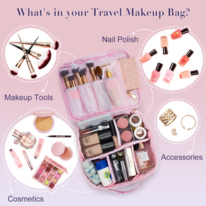 Leather Fashion <b>Makeup</b> Artist Bag Large Capacity Water Resistant <b>Makeup</b> Organizer Durable Portable Travel Beauty Cosmetic <b>Case</b> - Product Image 2