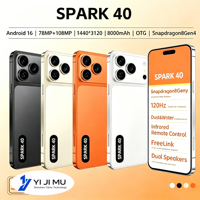 TECON 16G+1TB Android 16 Global 5G Téléphone 7.3 Pouces 2026 Dernier SPARK 40 Écran Perforé Plein Écran Deca Core 108MP Robuste