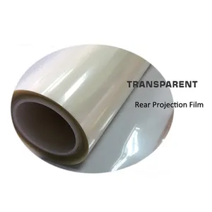 Jelas Iklan Foil Window Kaca Tampilan Self-Adhesive Proyeksi Belakang/Proyektor Film Transparant/Grey/Abu-abu Gelap Warna