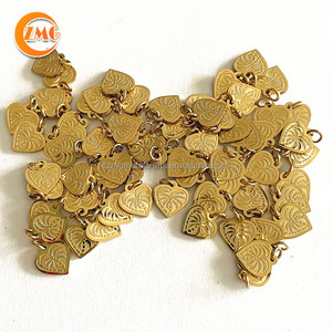 Wholesale High Quality PVD Plated 18k Gold Stainless Steel Custom Engraved Heart Charm Bracelets - Product Image 3