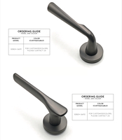 Poignée de porte simple en alliage de zinc pour porte intérieure en bois, quincaillerie domestique