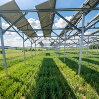 Support de montage solaire en acier Zn-Al-Mg spécial pour serre agricole, pour système d'énergie solaire