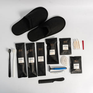 Coffret d'Articles <span class=keywords><strong>de</strong></span> Toilettes <span class=keywords><strong>de</strong></span> Luxe Noir pour Hôtels en Vrac, Fournitures Jetables pour Chambres d'Hôtes, Logo Personnalisé OEM ODM, Kits <span class=keywords><strong>de</strong></span> Voyage - Product Image 1