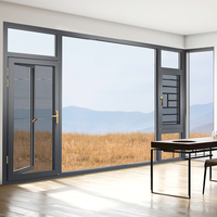 Fenêtre à battant moderne en aluminium à double vitrage pour balcon d'appartement