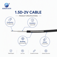Câble coaxial ultra flexible ELESUN 1.5D-2V avec blindage tressé en cuivre nu pour module GPS de voiture