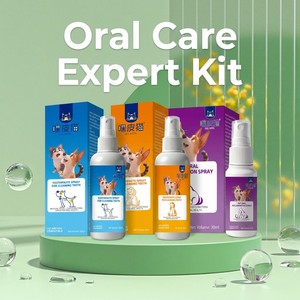 Kit professionnel de soins bucco-dentaires <span class=keywords><strong>pour</strong></span> animaux de compagnie, <span class=keywords><strong>dentifrice</strong></span> <span class=keywords><strong>pour</strong></span> <span class=keywords><strong>chien</strong></span>, <span class=keywords><strong>spray</strong></span> rafraîchissant <span class=keywords><strong>pour</strong></span> l'haleine des chats, ensemble de nettoyage dentaire, élimination du tartre, gingivite - Product Image 1