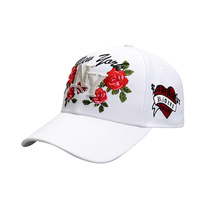 Casquettes de baseball blanches brodées de marque privée, design tendance, en stock