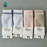 Chaussettes de sport en coton couleur Maillard entièrement rembourrées, unisexes, pour un usage quotidien