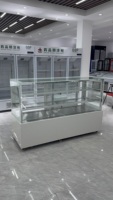 Vitrine Réfrigérée Commerciale Verticale pour Gâteaux, Réfrigérateur à Air Refroidi avec Vitrine en Verre pour Pâtisseries, Boulangeries, Cafés et Présentation de Desserts