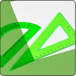Juego de 6 Reglas de Plástico Transparentes para Matemáticas y Geometría, Herramientas de Medición para <span class=keywords><strong>la</strong></span> Escuela, Oficina y Hogar - Product Image 3