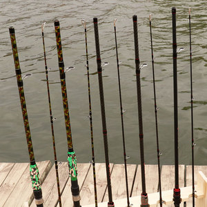 Cần câu biển hiệu suất cao 1.82.4m, câu cá trên thuyền, bền, chất liệu carbon cứng, câu cá nặng, ThunderLuyagan, Thunder nhẹ - Product Image 3